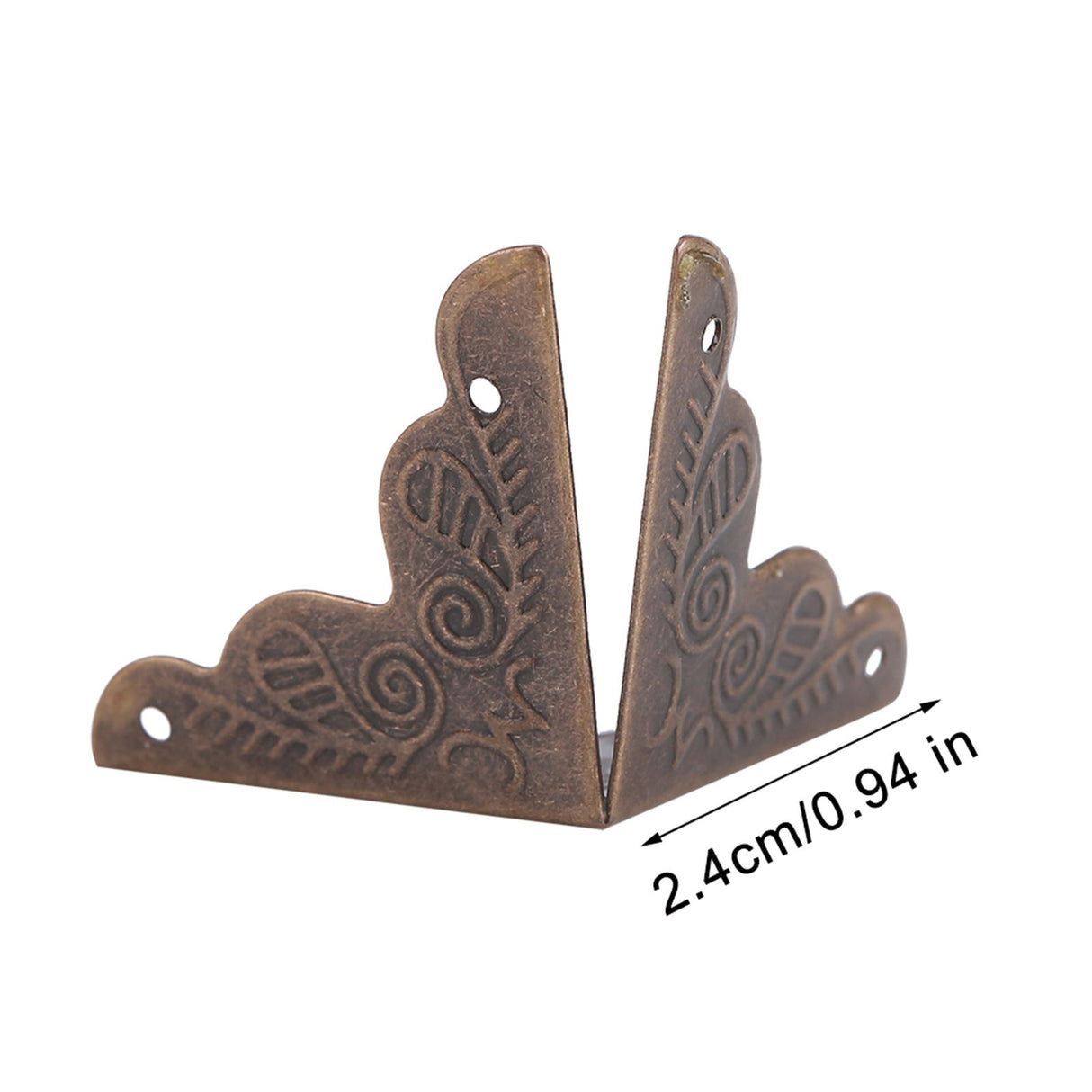 12pcs Wooden Box Jewelry Gift Case Corner Decorative Protectors Iron Edge Cover Guard Bronze