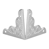12pcs Wooden Box Jewelry Gift Case Corner Decorative Protectors Iron Edge Cover Guard Sliver