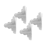 12pcs Wooden Box Jewelry Gift Case Corner Decorative Protectors Iron Edge Cover Guard Sliver - Extra Image