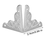 12pcs Wooden Box Jewelry Gift Case Corner Decorative Protectors Iron Edge Cover Guard Sliver