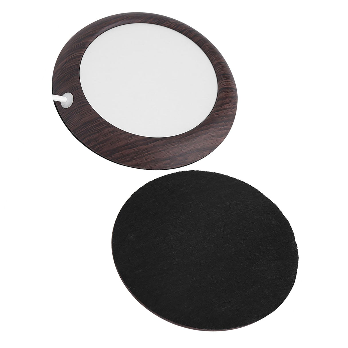 USB Cup Warmer Heat Beverage Mug Mat Office Tea Coffee Heater Pad Dark Wood Grain