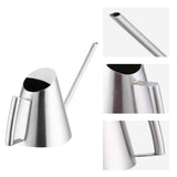 900ml Stainless Steel Watering Can Brushed Garden Planting Indoor Outdoor