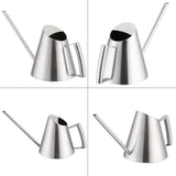 900ml Stainless Steel Watering Can Brushed Garden Planting Indoor Outdoor - Close-Up Angle