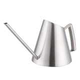 400ml Mini Stainless Steel Watering Can Brushed Garden Planting Indoor Outdoor - Side View