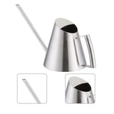 400ml Mini Stainless Steel Watering Can Brushed Garden Planting Indoor Outdoor - Close-Up Angle