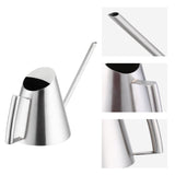 400ml Mini Stainless Steel Watering Can Brushed Garden Planting Indoor Outdoor