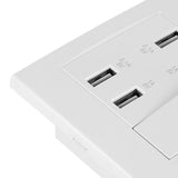 4 Ports Switch Control 5V 2.1A/1A 4100mA USB Wall Mounted Power Socket Charger Outlet(220~250V) - Extra Image
