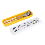 2 PCS Stainless Steel Knife Fork Spoon Kitchen Flatware Tableware with Box Children Set Yellow - Extra Image