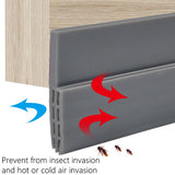 100cm Silicone Rubber Door Strip Self Adhesive Backing Door Seal for Window or Door Gap - Front View