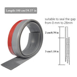 100cm Silicone Rubber Door Strip Self Adhesive Backing Door Seal for Window or Door Gap