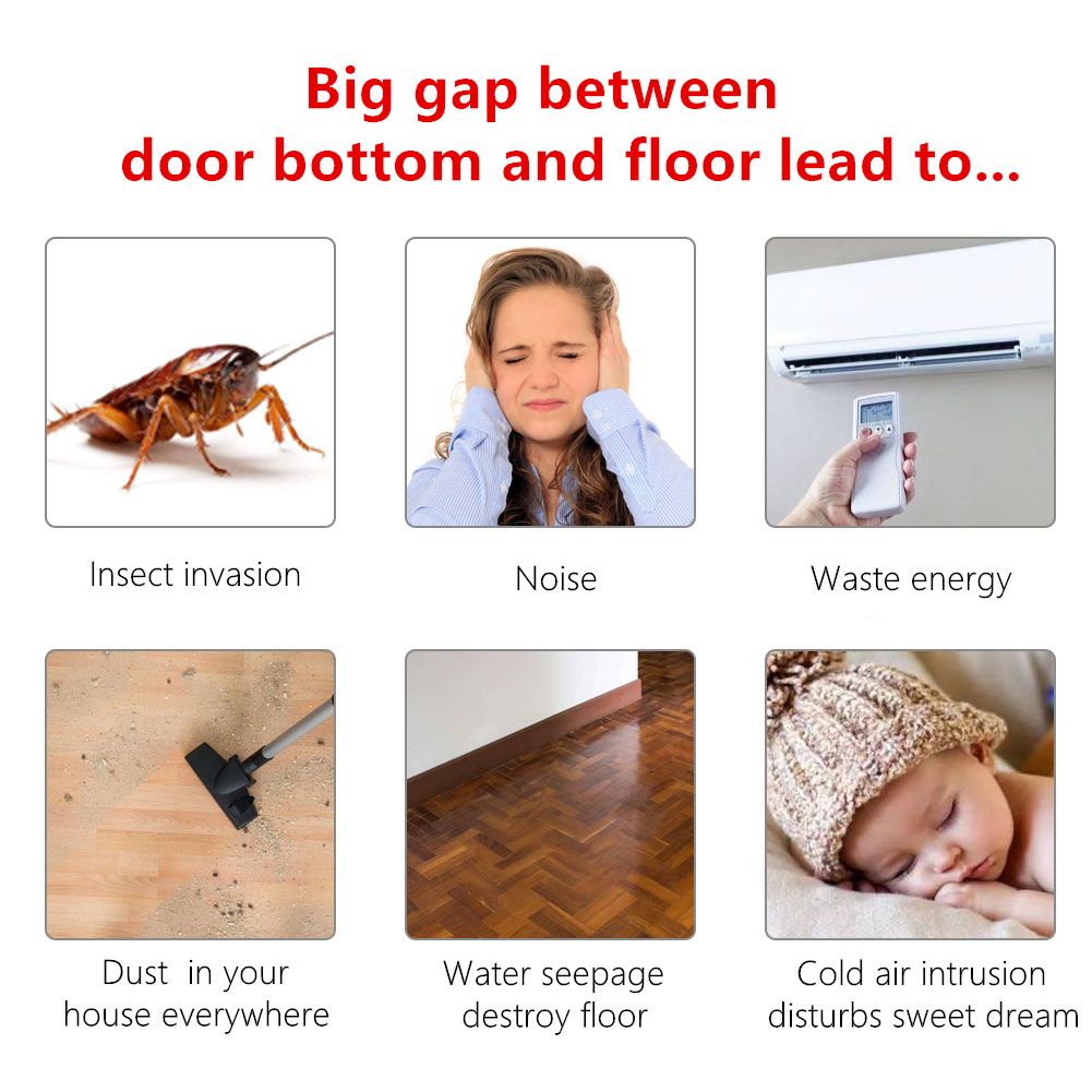 100cm Silicone Rubber Door Strip Self Adhesive Backing Door Seal for Window or Door Gap