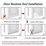 100cm Silicone Rubber Door Strip Self Adhesive Backing Door Seal for Window or Door Gap - Close-Up Angle