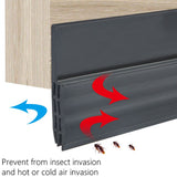 100cm Silicone Rubber Door Strip Self Adhesive Backing Door Seal for Window or Door Gap - Extra Image