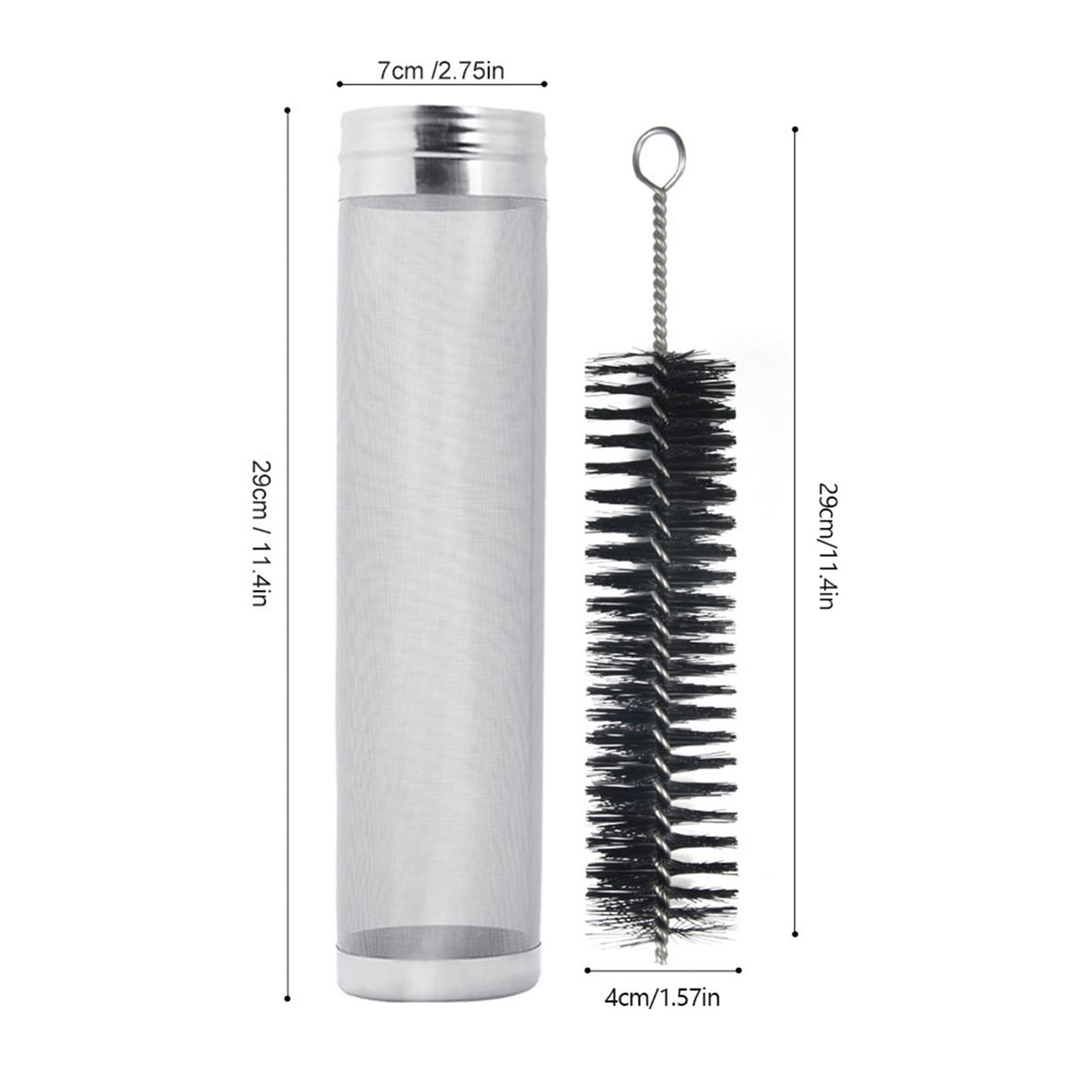 304 Stainless Steel Beer Brewing Mesh Filter With Cleaning Brush Juice Wine Making Filters