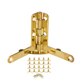 20pcs 90° Angle Support Spring Hinge for Small Jewelry Wine Case Watch Box Wooden Lid (Gold)