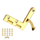 20pcs 90° Angle Support Spring Hinge for Small Jewelry Wine Case Watch Box Wooden Lid (Gold) - Extra Image
