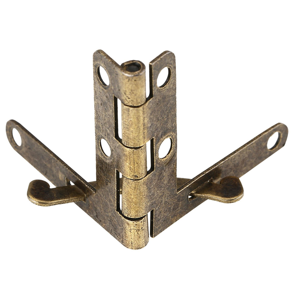 20pcs 90° Angle Support Spring Hinge for Small Jewelry Wine Case Watch Box Wooden Lid (Bronze)