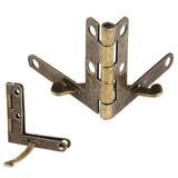 20pcs 90° Angle Support Spring Hinge for Small Jewelry Wine Case Watch Box Wooden Lid (Bronze)