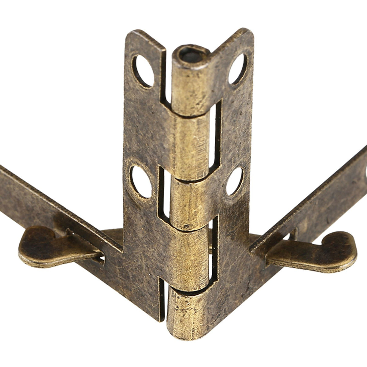20pcs 90° Angle Support Spring Hinge for Small Jewelry Wine Case Watch Box Wooden Lid (Bronze)