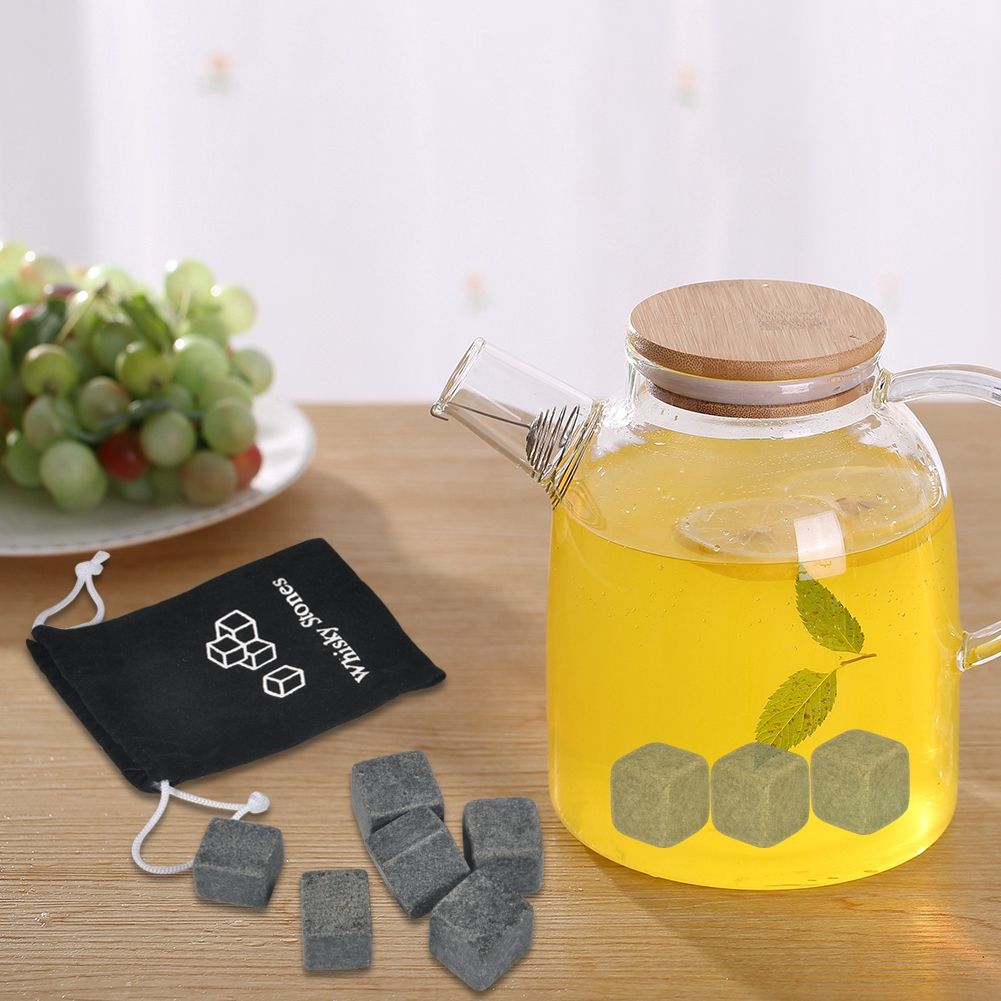 Pack of 9pcs Whisky Chilling Stone Ice cubes Drinks Wine Beer Cooler Barware Cubes Gift Set