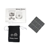 Pack of 9pcs Whisky Chilling Stone Ice cubes Drinks Wine Beer Cooler Barware Cubes Gift Set - Extra Image