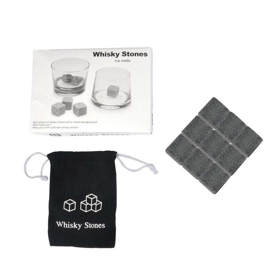 Pack of 9pcs Whisky Chilling Stone Ice cubes Drinks Wine Beer Cooler Barware Cubes Gift Set
