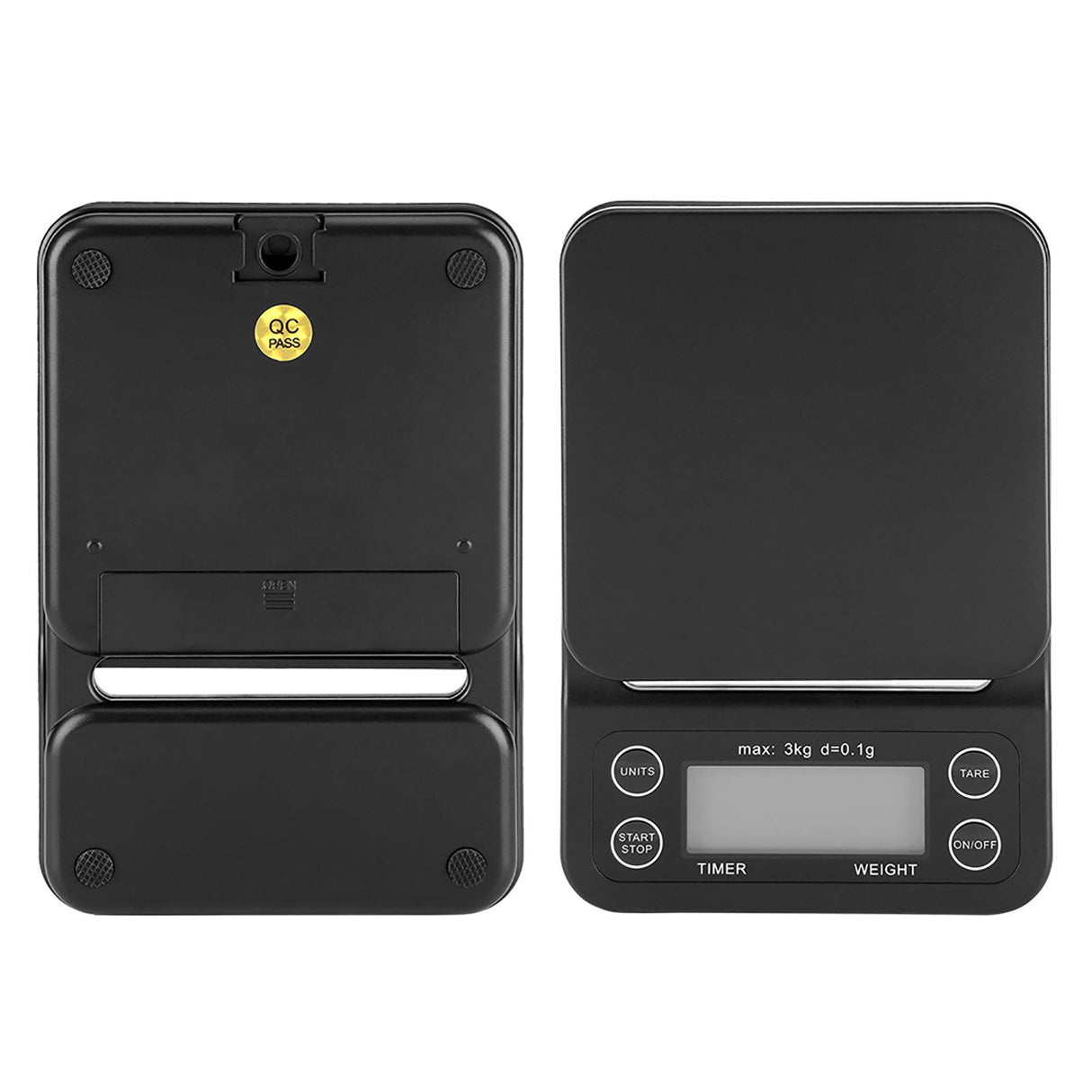 3KG/0.1g Digital Kitchen Food Scale Drip Coffee Weighing with Timer (Bluish Violet Backlight)