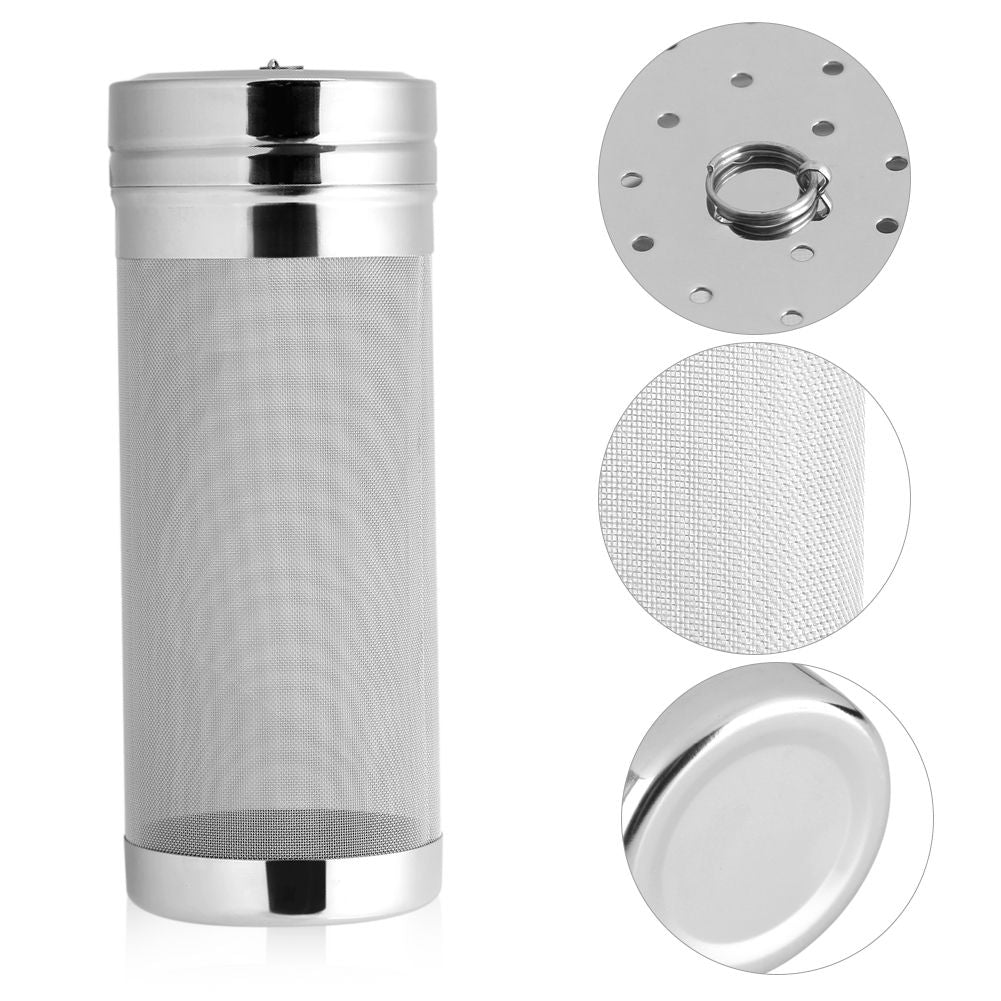 300 Mini Stainless Steel Mesh Beer Filter for Homemade Brew Home Coffee Dry Hopper