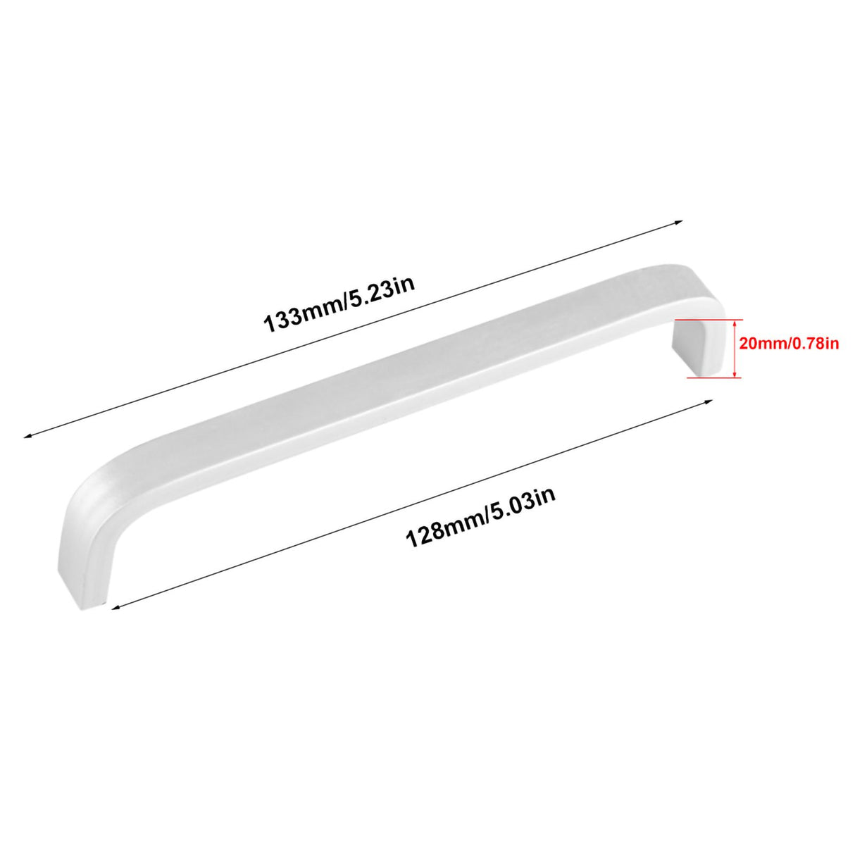 Aluminum Alloy Door Handles Matte Surface Hardware for Kitchen Cabinet Furniture 128mm Solid