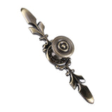 European Furniture Handle Drawer Cabinet Desk Door Knob Pull Home Decor Green Bronze - Front View