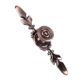 European Furniture Handle Drawer Cabinet Desk Door Knob Pull Home Decor Red Bronze - Side View