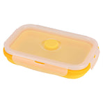 500ml Silicone Collapsible Portable Lunchbox Bowl Folding Food Storage Container Yellow
