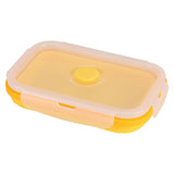 500ml Silicone Collapsible Portable Lunchbox Bowl Folding Food Storage Container Yellow