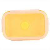 500ml Silicone Collapsible Portable Lunchbox Bowl Folding Food Storage Container Yellow