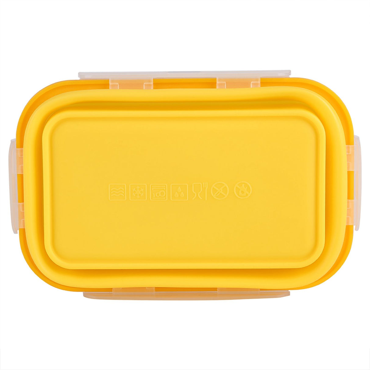 500ml Silicone Collapsible Portable Lunchbox Bowl Folding Food Storage Container Yellow