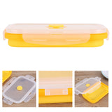 500ml Silicone Collapsible Portable Lunchbox Bowl Folding Food Storage Container Yellow