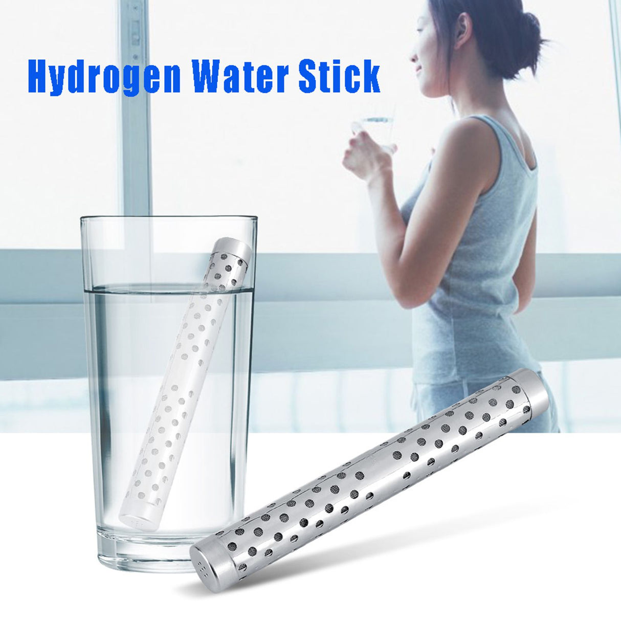 Stainless Steel Hydrogen Alkaline Water Stick PH Alkalizer Ionizer Mineral Purifier Filter