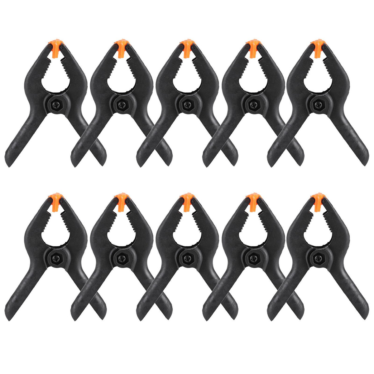 10pcs 3inch A Type Black Multifunctional Plastic Spring Clamp Clip DIY Woodworking Tool