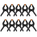 10pcs 3inch A Type Black Multifunctional Plastic Spring Clamp Clip DIY Woodworking Tool