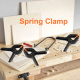 10pcs 3inch A Type Black Multifunctional Plastic Spring Clamp Clip DIY Woodworking Tool