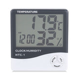 Digital LCD Indoor Thermometer Hygrometer Temperature Humidity Meter with Alarm Clock