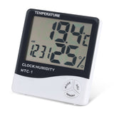 Digital LCD Indoor Thermometer Hygrometer Temperature Humidity Meter with Alarm Clock
