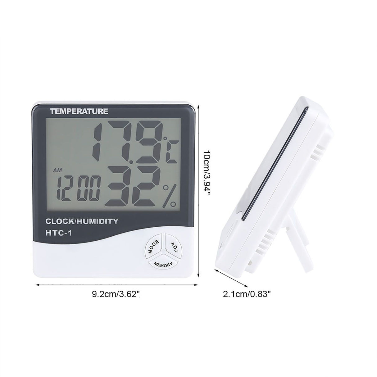 Digital LCD Indoor Thermometer Hygrometer Temperature Humidity Meter with Alarm Clock