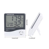 Digital LCD Indoor Thermometer Hygrometer Temperature Humidity Meter with Alarm Clock - Low Angle