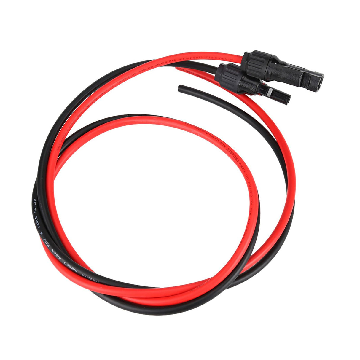 2.5mm Pair of Red Black Solar Panel PV Cable Wire Male Female Connectors