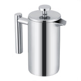 350ML Double Wall Stainless Steel Coffee Maker French Press Tea Pot with Filter - Rear View