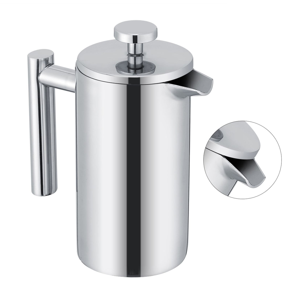 350ML Double Wall Stainless Steel Coffee Maker French Press Tea Pot with Filter