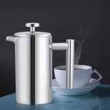 350ML Double Wall Stainless Steel Coffee Maker French Press Tea Pot with Filter