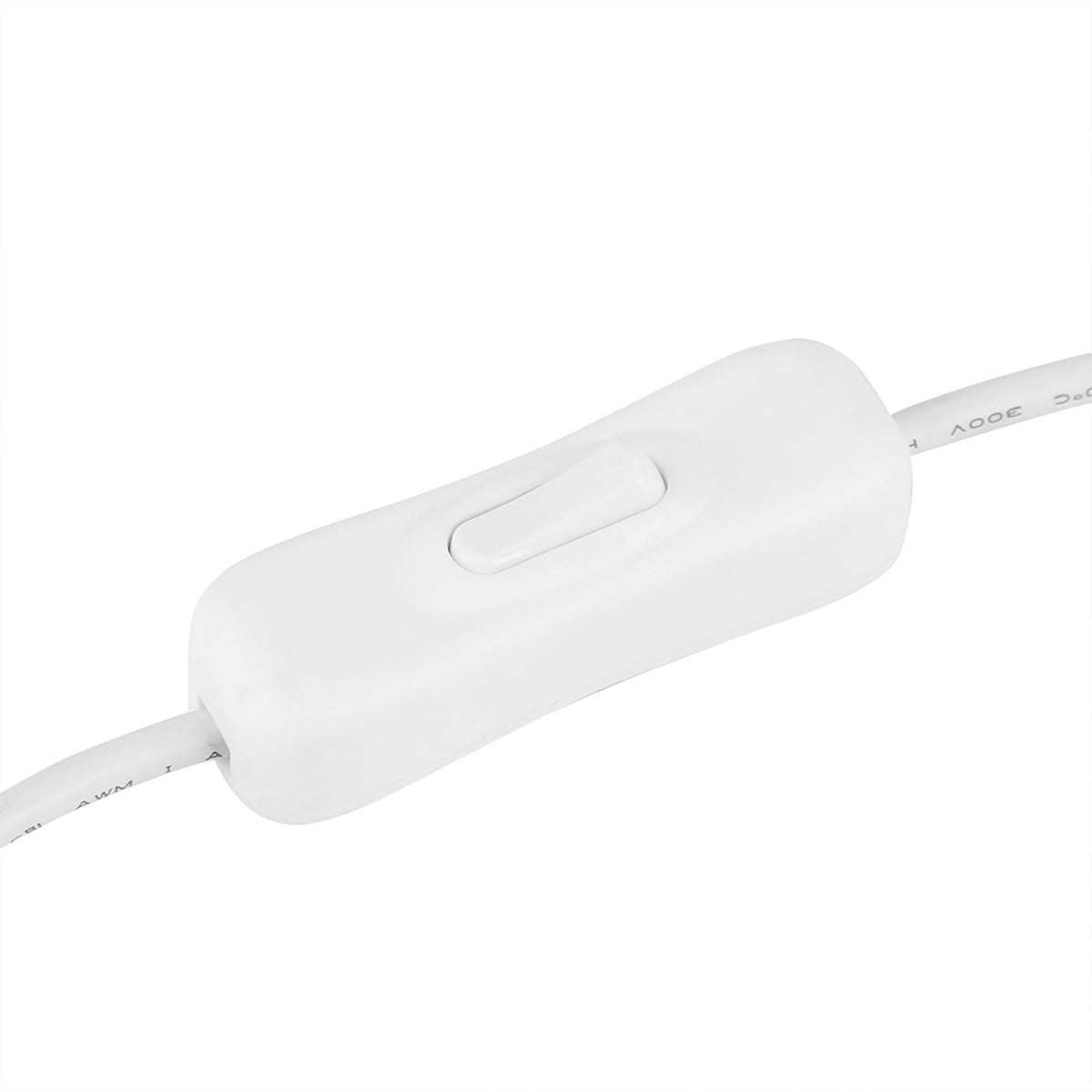 5Pcs 28.5cm DC Power Adapter Connector Inline with ON/OFF Switch for LED Strip Lights White