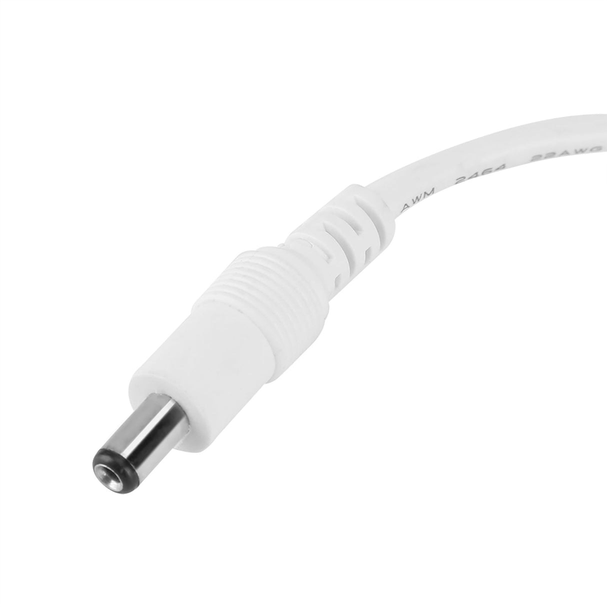 5Pcs 28.5cm DC Power Adapter Connector Inline with ON/OFF Switch for LED Strip Lights White
